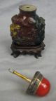 Antique Chinese Carved Snuff Bottle With Maquet Silver Top Snuff Bottles photo 7