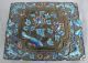 C.  1900 Chinese Export Silver Plate & Raised Enamel Decor Box Foxes Boxes photo 3