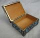 C.  1900 Chinese Export Silver Plate & Raised Enamel Decor Box Foxes Boxes photo 6