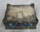 C.  1900 Chinese Export Silver Plate & Raised Enamel Decor Box Foxes Boxes photo 7