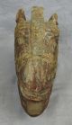 Early 18th/19th Century Chinese Carved Wood Horse Head Horses photo 2