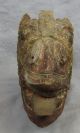 Early 18th/19th Century Chinese Carved Wood Horse Head Horses photo 3