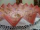 Stunning Antique Victorian 1870 ' S Ruby Milk Glass Hand Painted Fluted Bowl Bowls photo 11