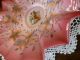 Stunning Antique Victorian 1870 ' S Ruby Milk Glass Hand Painted Fluted Bowl Bowls photo 6