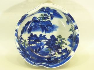 120401 Vintage Japanese Meiji Imari Hand - Painted Porcelain Donburi / Hachi Bowl photo