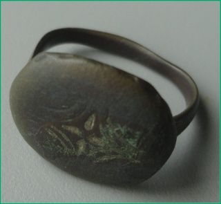 § Roman/medieval Brons Ring,  Found In Balkans (1) photo