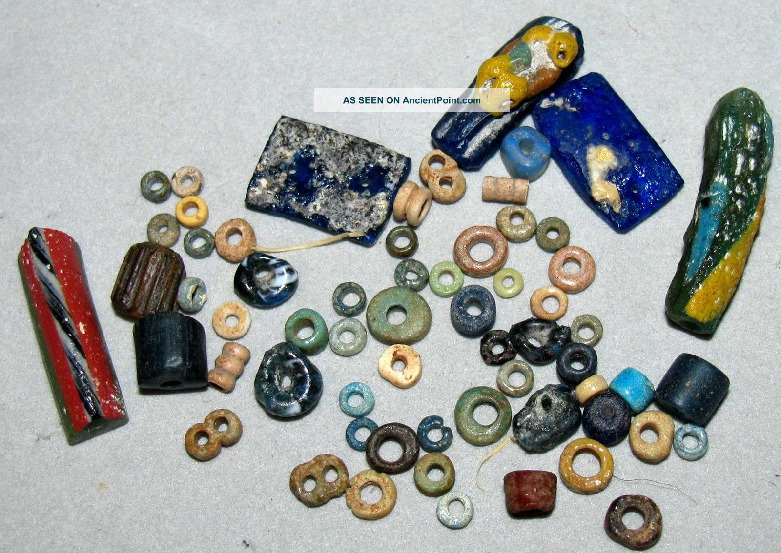 Ancient Egyptian Beads,  Roman Bracelet Bds - Philip Mitry Faience - Doubles Egyptian photo