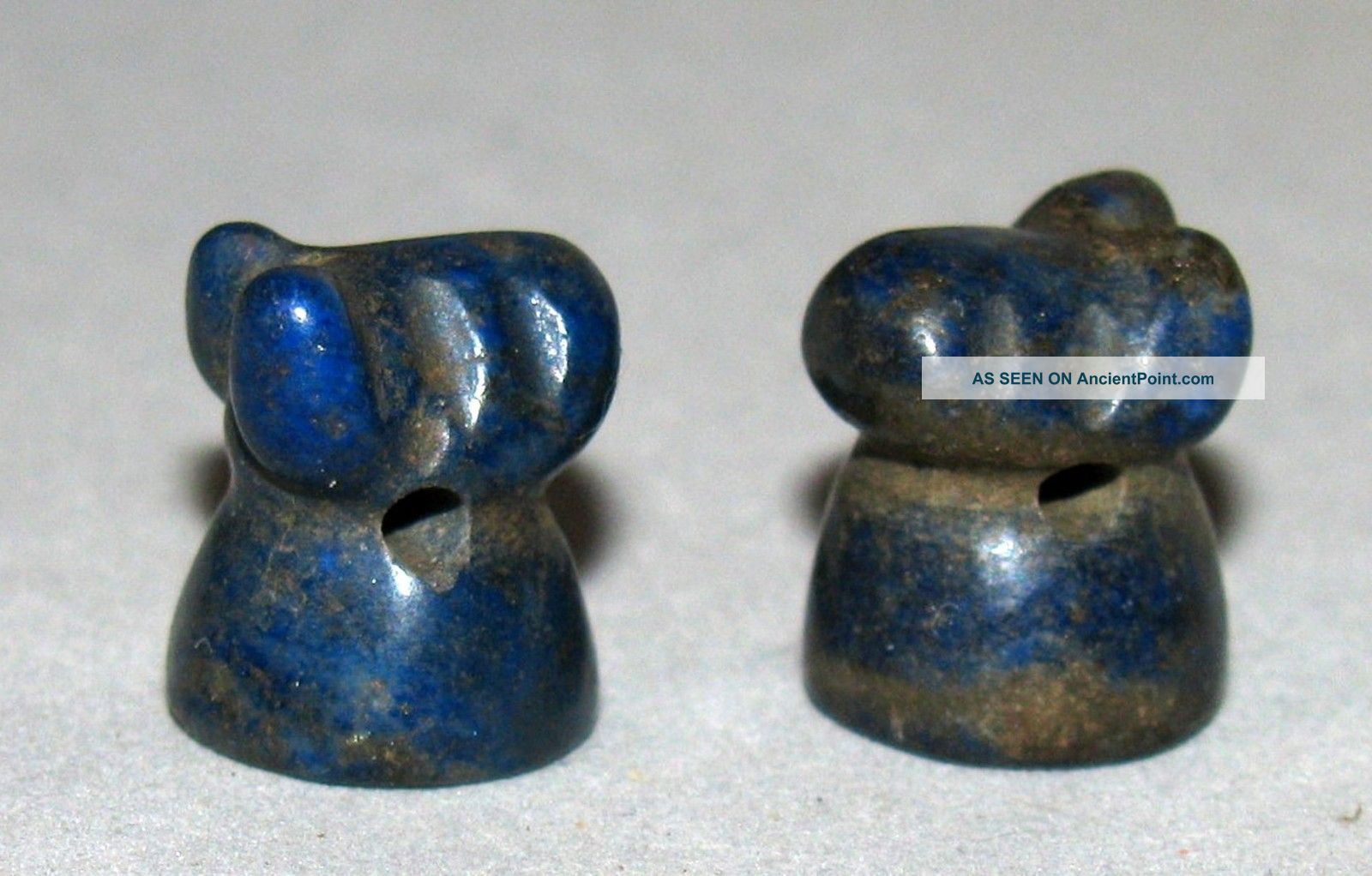 2 Ancient Lapis Lazuli Beads Egyptian Rare Guaranteed Authentic Egyptian photo