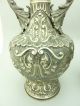 Silver Pair Italian Amphora Vase - 1960 Signed Lavorazione A.  Mano `800` 4.  3kg Silver Alloys (.800-.899) photo 5