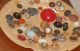 Antique Estate Button Collection Lot Rare - Glass - Metal - Victorian - Lacy B1 Buttons photo 2