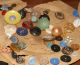 Antique Estate Button Collection Lot Rare - Glass - Metal - Victorian - Lacy B3 Buttons photo 3