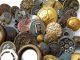 150 Antique Vintage Metal Buttons Victorian Cut Steel Old Steels Brass Picture Buttons photo 2