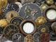 150 Antique Vintage Metal Buttons Victorian Cut Steel Old Steels Brass Picture Buttons photo 4