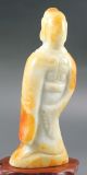 Ancient Chinese Hetian White Jade Hand - Carved Jade Statue Buddha 4.  1 Inch Buddha photo 4