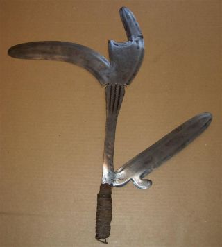 Congo Old African Knife Ancien Couteau Nzakara D ' Afrique Afrika Africa Kongo photo