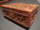 Small Box Richly Carved Sandalwood.  Canton.  China.  19th. Boxes photo 2