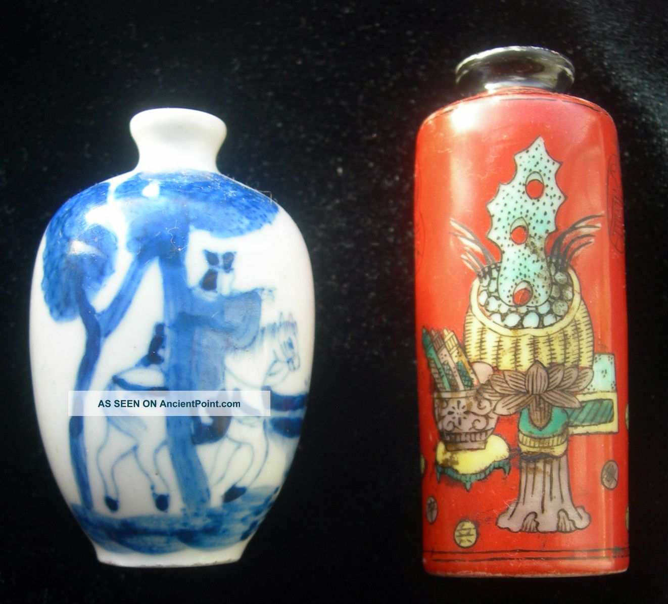 Two Fine 19th Century Chinese Porcelain Snuff Bottles. Snuff Bottles photo