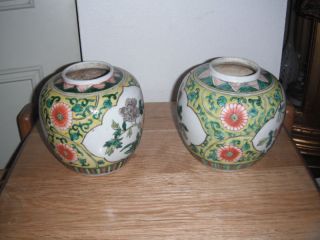 Pr Early 20th Century Chinese Famille Verte Vases photo