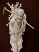 20th.  C Chinese Ox Bone Old Fisherman 25cm Other photo 2