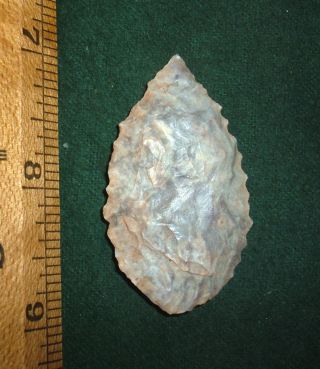 Select Serrated Sahara Neolithic Blade,  Point,  Ancient African Arrowhead Aaca photo