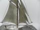 Finest Quality Antique Signed Japanese Sterling Silver Model Yacht Ship By Seki Other photo 5