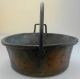 Antique Or Vintage Apple Butter Copper Kettle Cauldron W Iron Handle Nr Other photo 1