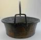 Antique Or Vintage Apple Butter Copper Kettle Cauldron W Iron Handle Nr Other photo 3