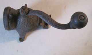 Antique Vintage Cast Iron Wall Mount Coffee Grinder photo