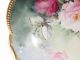 Antique Limoges Akd Hand Painted Large Plate / Charger Roses Klingenberg Dwenger Plates & Chargers photo 3