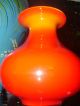 Stunning Murano Art Glass Vase Vibrant Orange / Red Bold Vases photo 9