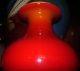 Stunning Murano Art Glass Vase Vibrant Orange / Red Bold Vases photo 5