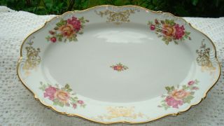 Vintage German Edelstein Floral China Tray (signed) photo