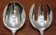 Christofle Pompadour Silver - Plate 2 Pcs Set Salad Serving Fork & Spoon Christofle photo 4