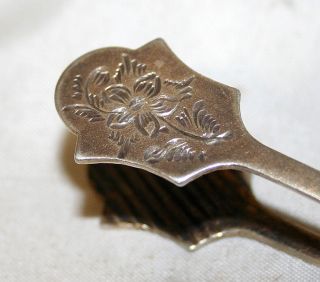 Russian Antique Sugar Tongs Pincers Sterling Silver Russia Circa 1930s photo