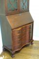 Antique Mahogany Secretary Bookcase With Drop Down Desk Claw And Ball Feet 1900-1950 photo 2