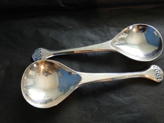 Pr Spoons Sterling Silver And Enamelled Date Made In Italy Milano 1992 photo