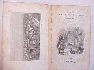 1844 History Of Mexico By Mayer With Ancient Artifacts First Edition 390 Pages photo