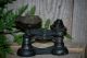 Primitive Black Scale W/ Battery Operated Wax Covered Tea Light Primitives photo 2