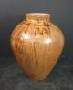 H610: Japanese Old Tanba Pottery Flower Vase Good Brown Glaze Wabi - Sabi Vases photo 1