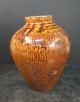 H610: Japanese Old Tanba Pottery Flower Vase Good Brown Glaze Wabi - Sabi Vases photo 2