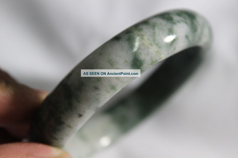 Natural Dushan Green Jade Bangle /inner Size 60mm=2.  36 Inches Bracelets photo