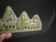 Old Chinese Celadon Jade Carved Scholar Ink Brush Mountain Rest Deer & Pine Tree Other photo 10