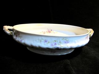 Theodore Haviland Limoges Large Oval Double Handle Footed Serving Bowl C 1903 photo