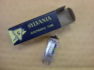 Vtg Sylvania Electron Vacuum 12j8 Ham Radio Tv Cb Amp Phono Tube Made In Usa Nos photo