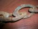 18th C.  Antique Hand Forged Authentic Wrought Iron Chain Primitives photo 9