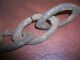 18th C.  Antique Hand Forged Authentic Wrought Iron Chain Primitives photo 4