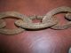 18th C.  Antique Hand Forged Authentic Wrought Iron Chain Primitives photo 5