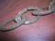 18th C.  Antique Hand Forged Authentic Wrought Iron Chain Primitives photo 7