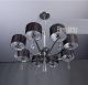 8 Light Italian Style Round Brown Silk Thread Lampshade Crystal Chandelier Lamp Chandeliers, Fixtures, Sconces photo 4