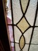 Textured Glass Window W/ Stained Glass Diamonds Landing Window (sg 1254) 1940-Now photo 5